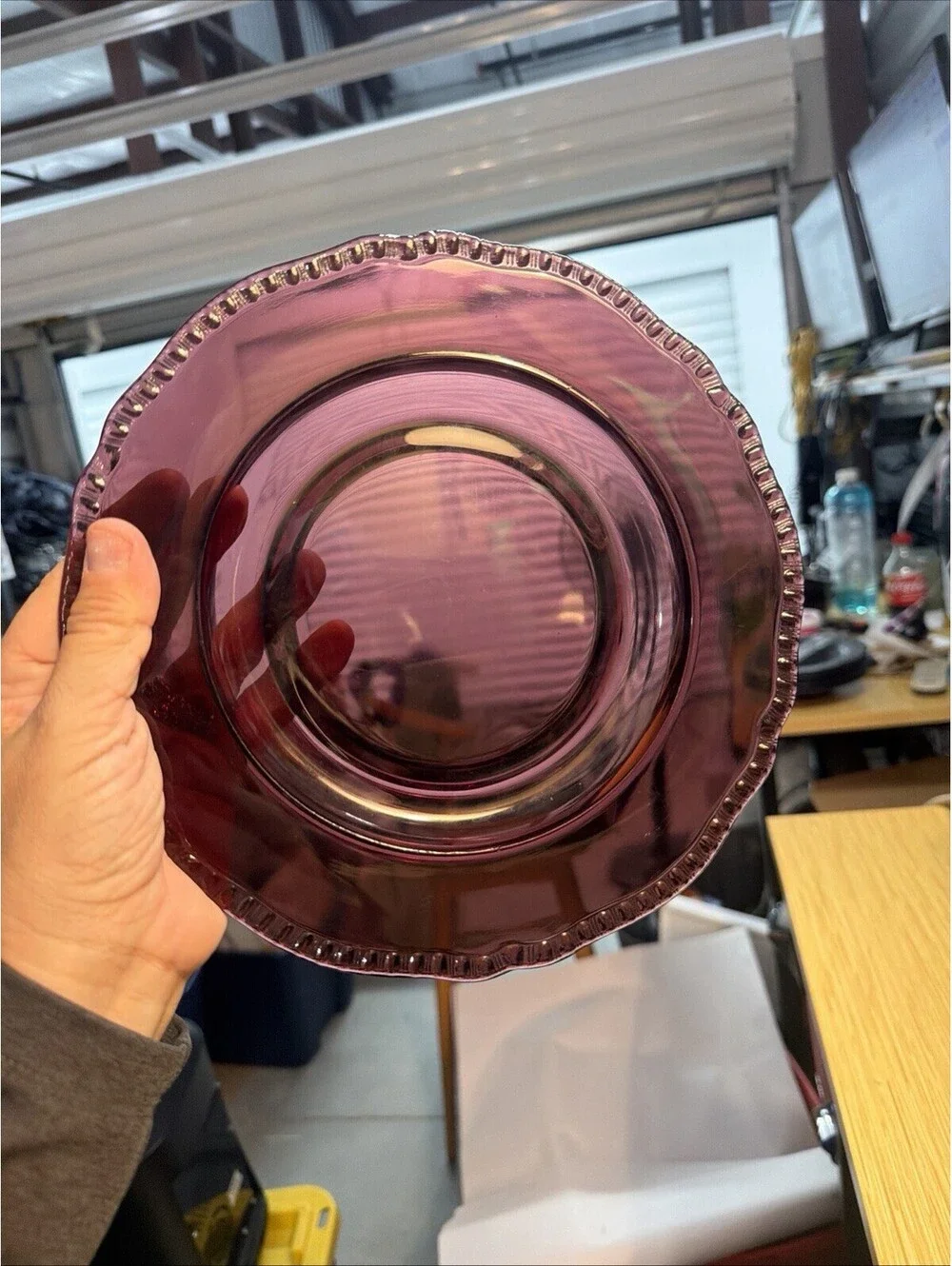 Vintage 7 Paden City Mulberry Amethyst 9.5” Dinner Salad Plates Depression Ware*